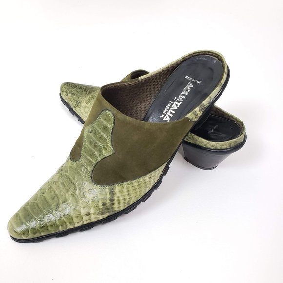 Aquatalia Shoes - Aquatalia Snakeskin Mule Slipon Bootie Size 8.5